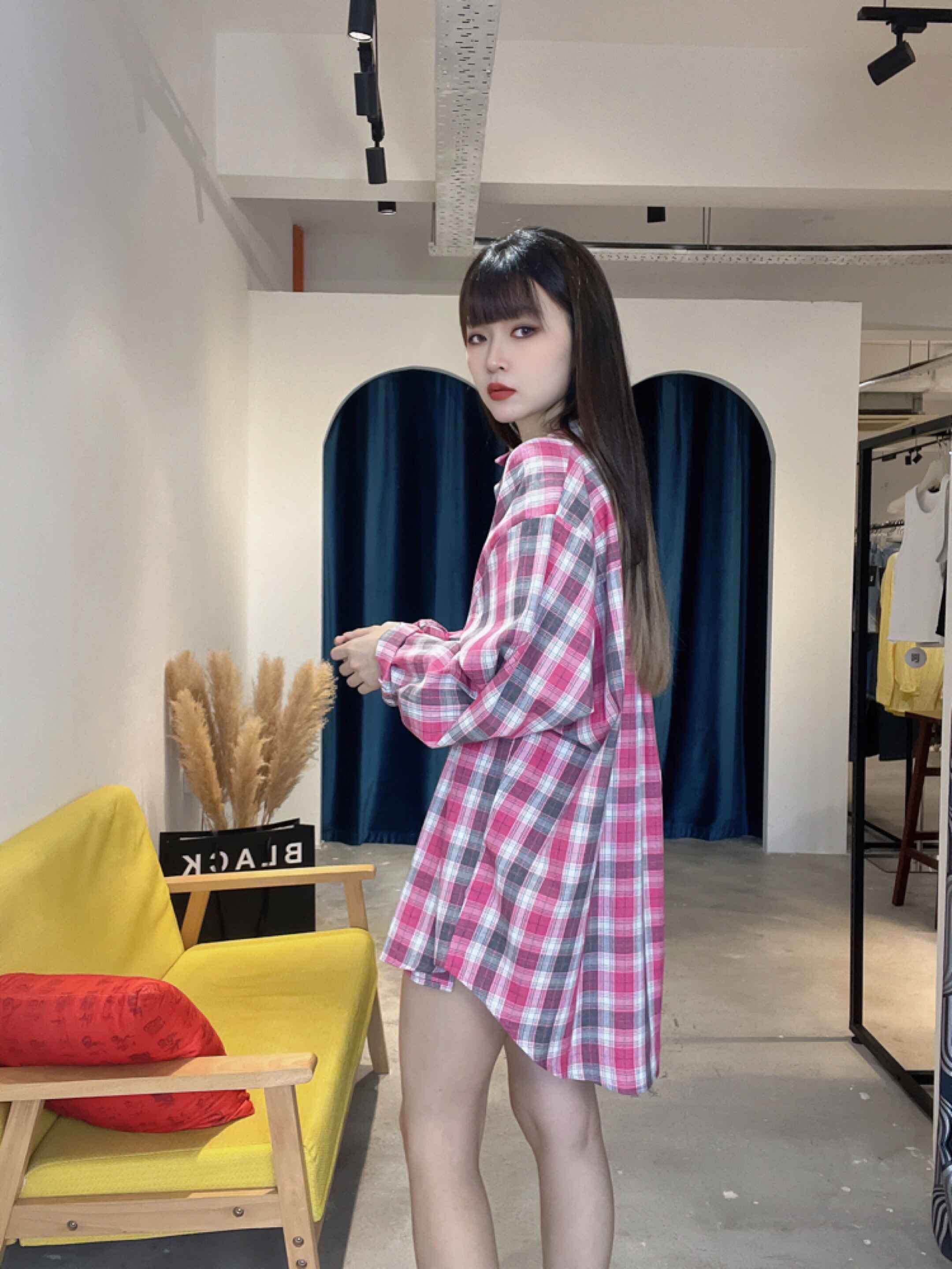 男友风格子衬衫  | Ninestudio.9