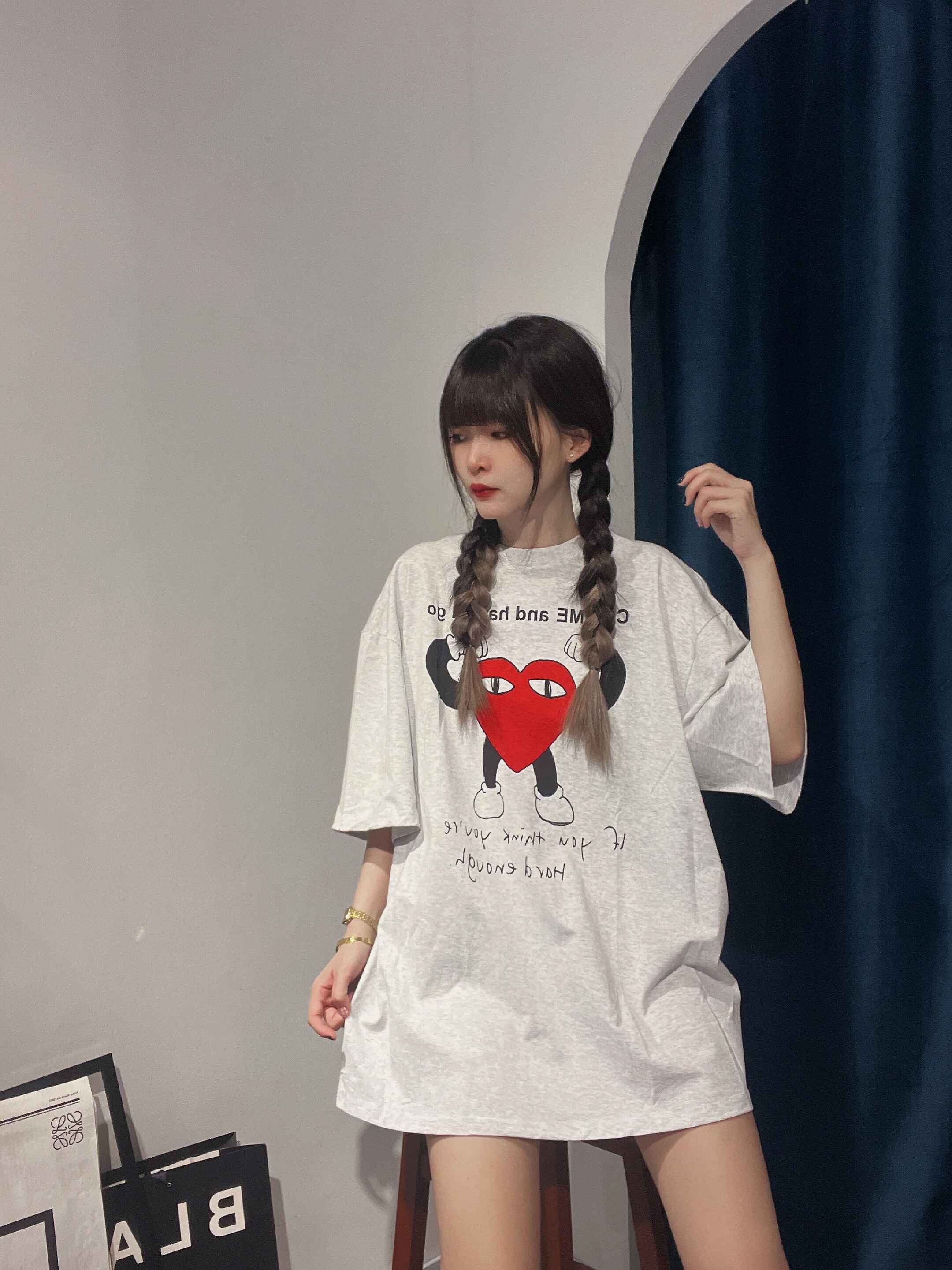 爱心Oversize Tee  | Ninestudio.9