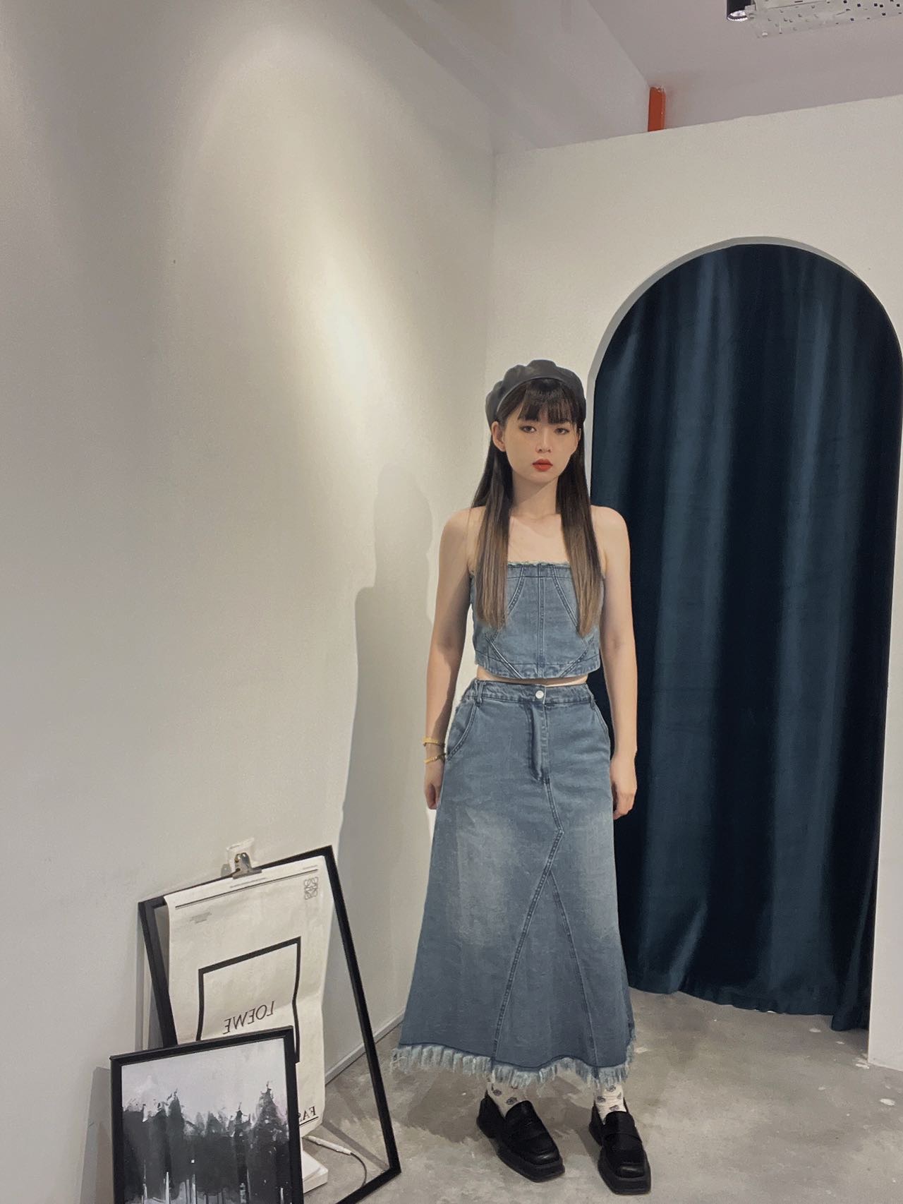 牛仔半身裙 | Ninestudio.9