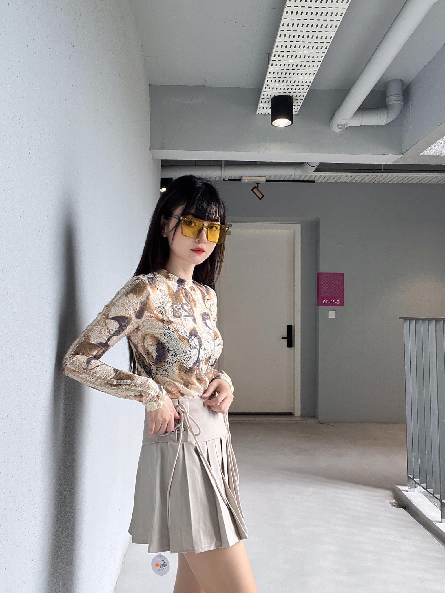 绑绳款百褶裙 | Ninestudio.9