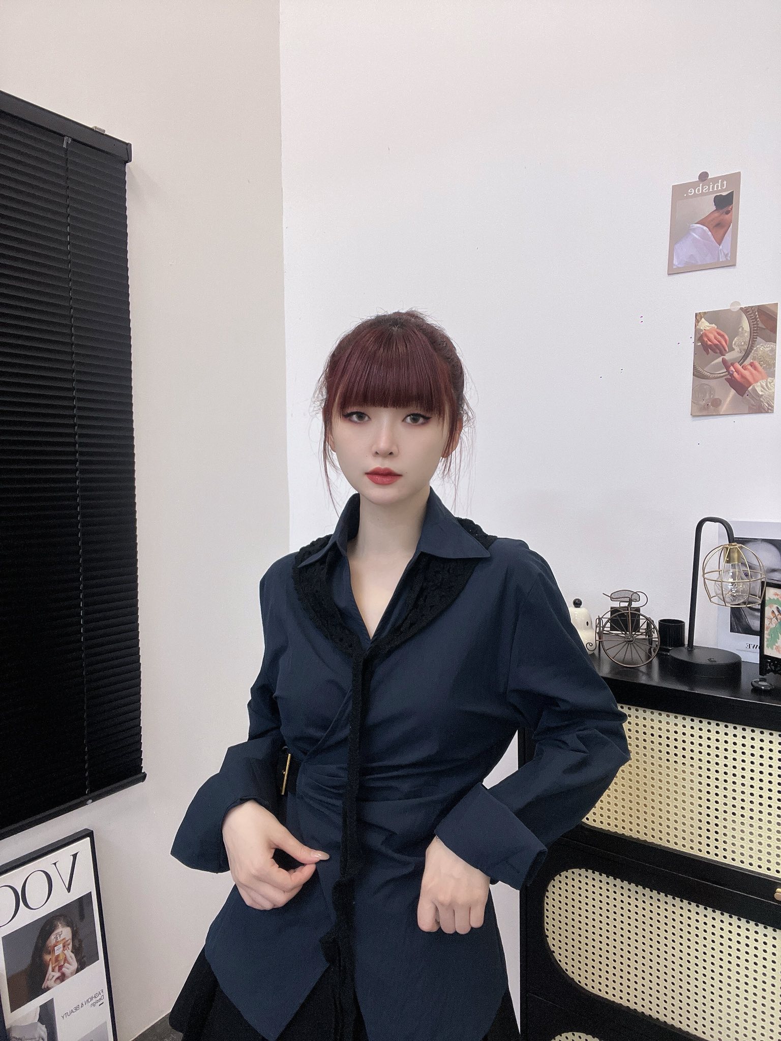 设计感皮带扣收腰衬衣 | Ninestudio.9